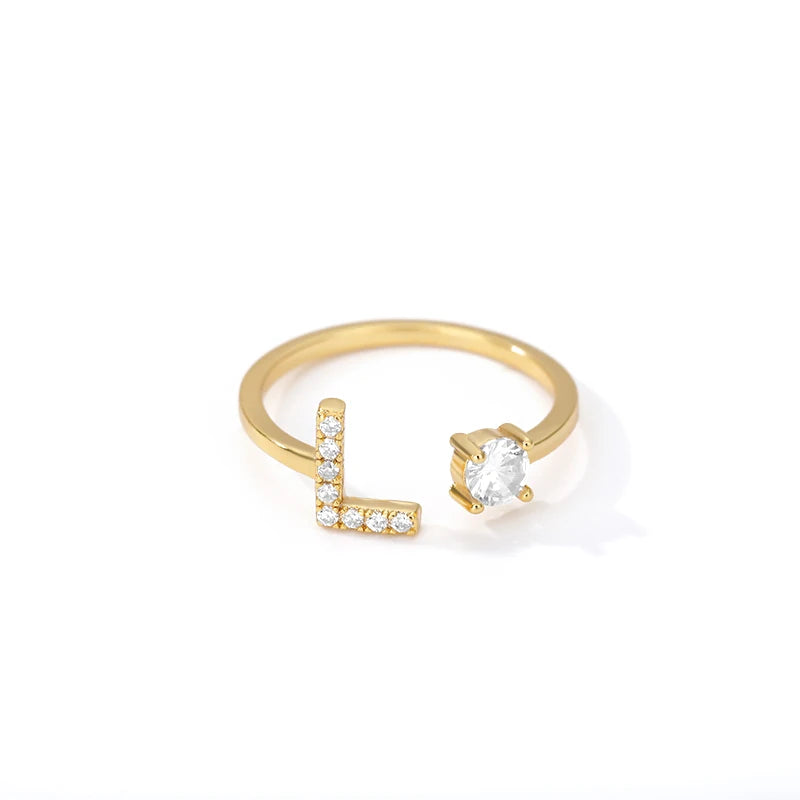 Bague Initiale Diamantée - MÎA™