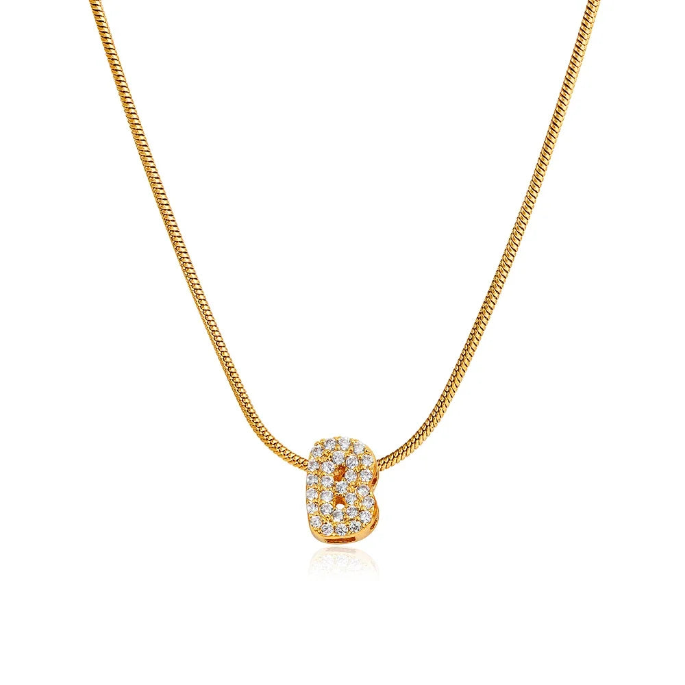 Collier Bubble Initiale Strass - MÎA™