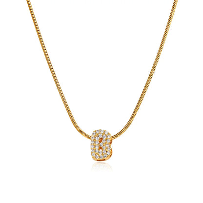 Collier Bubble Initiale Strass - MÎA™