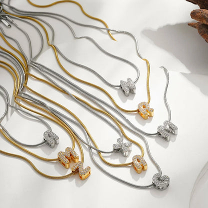 Collier Bubble Initiale Strass - MÎA™