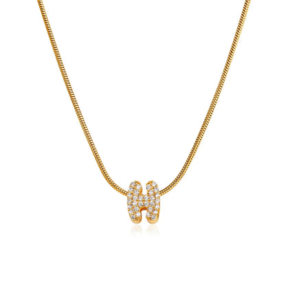 Collier Bubble Initiale Strass - MÎA™