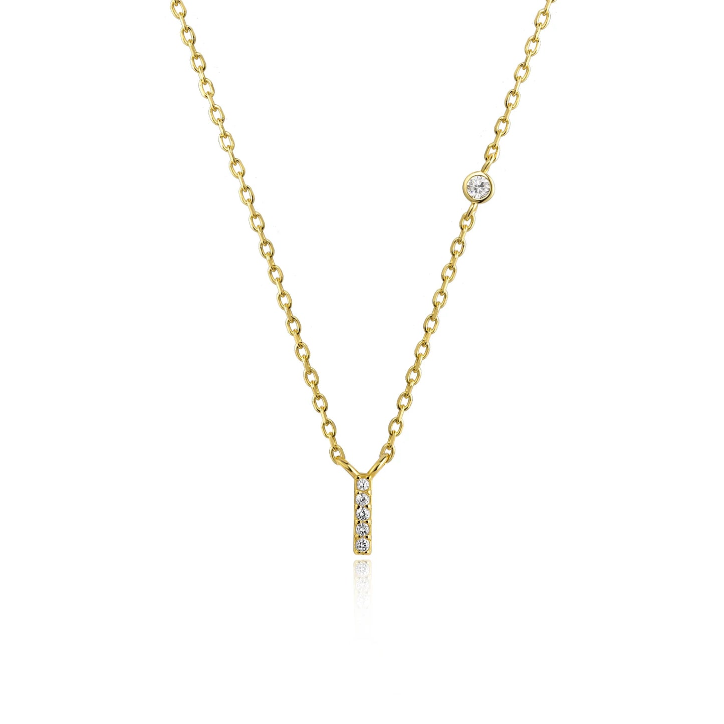 Collier Initiale Scintillante - MÎA™