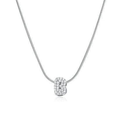 Collier Bubble Initiale Strass - MÎA™