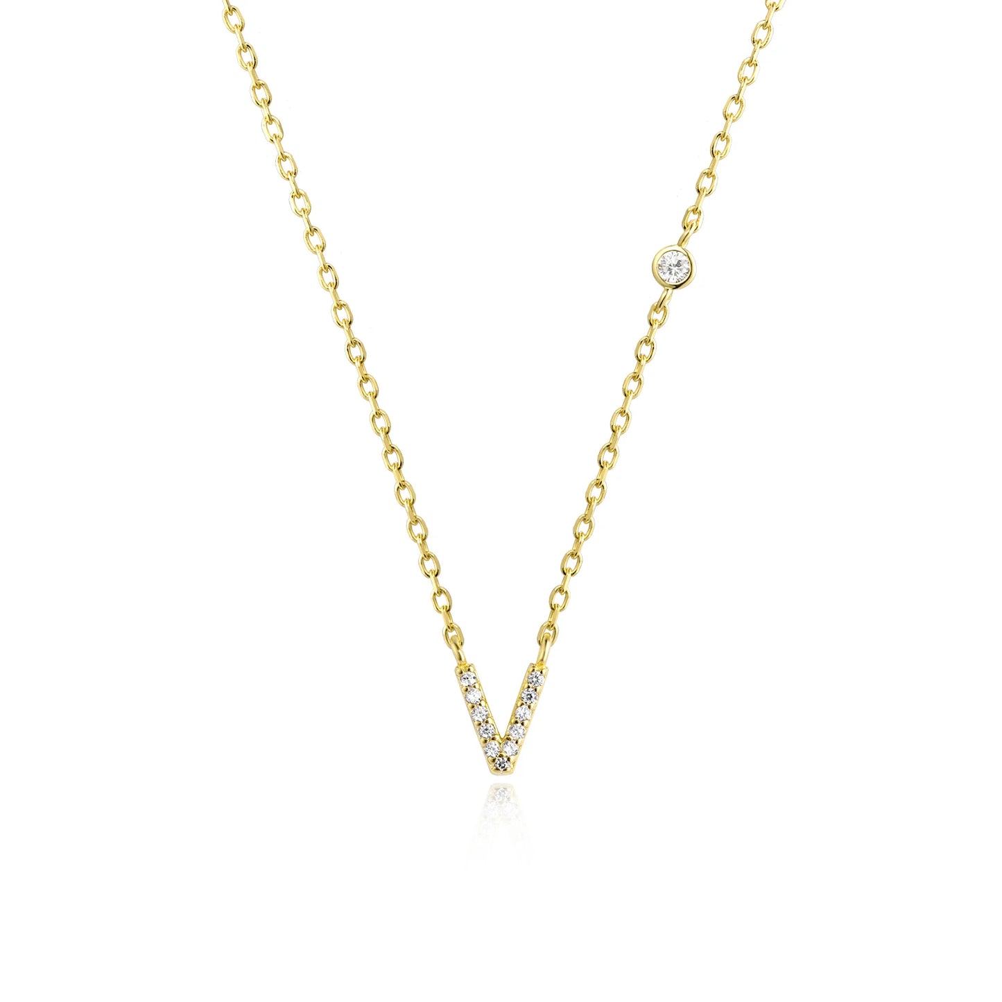 Collier Initiale Scintillante - MÎA™