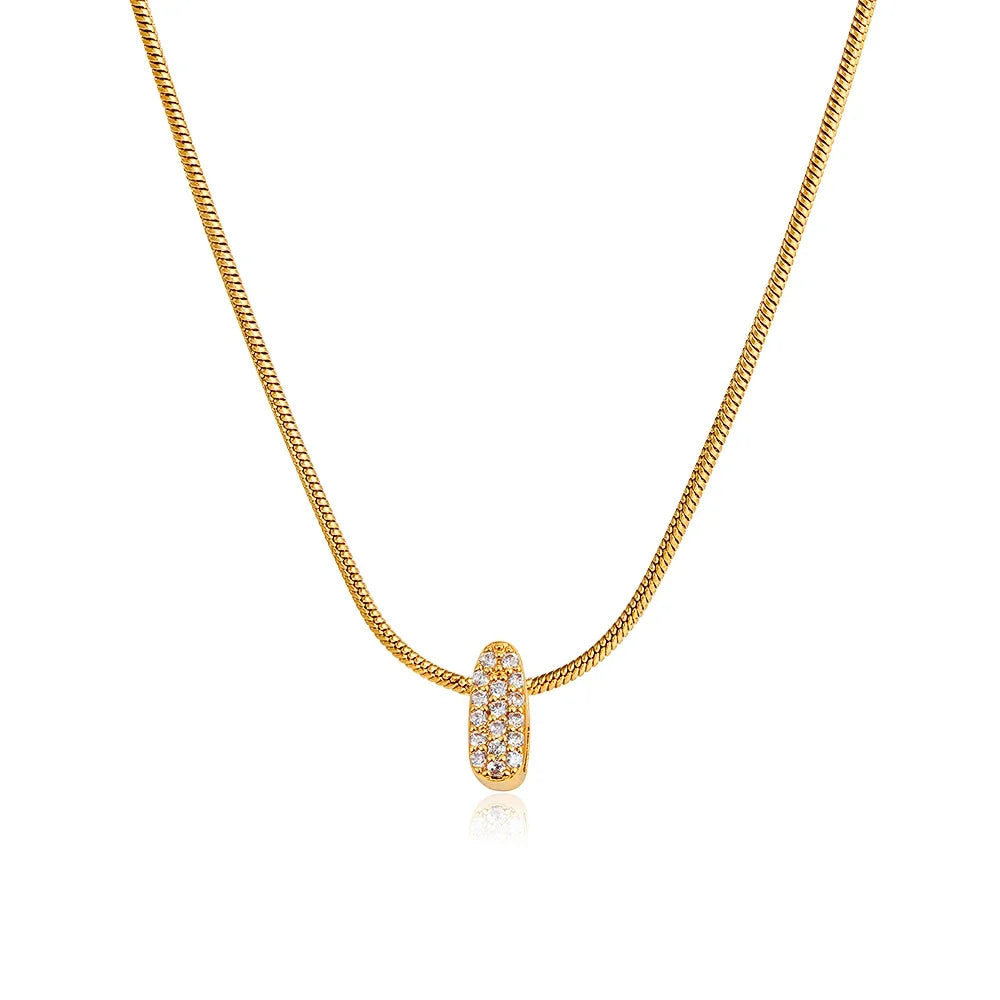 Collier Bubble Initiale Strass - MÎA™