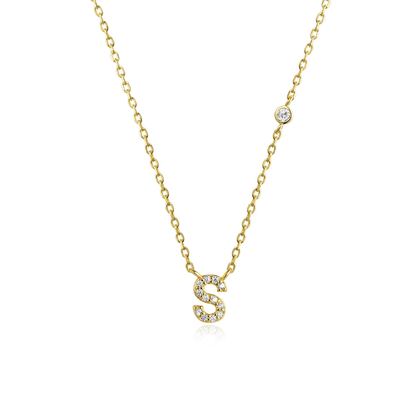 Collier Initiale Scintillante - MÎA™