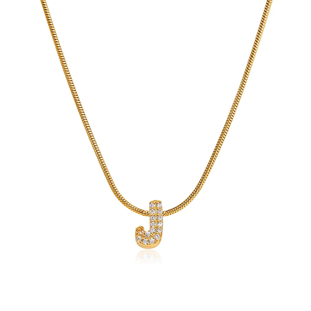 Collier Bubble Initiale Strass - MÎA™