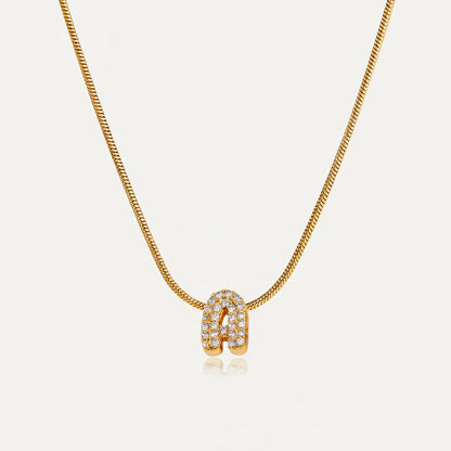 Collier Bubble Initiale Strass - MÎA™