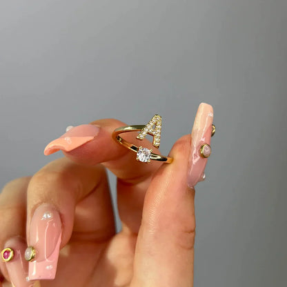 Bague Initiale Diamantée - MÎA™